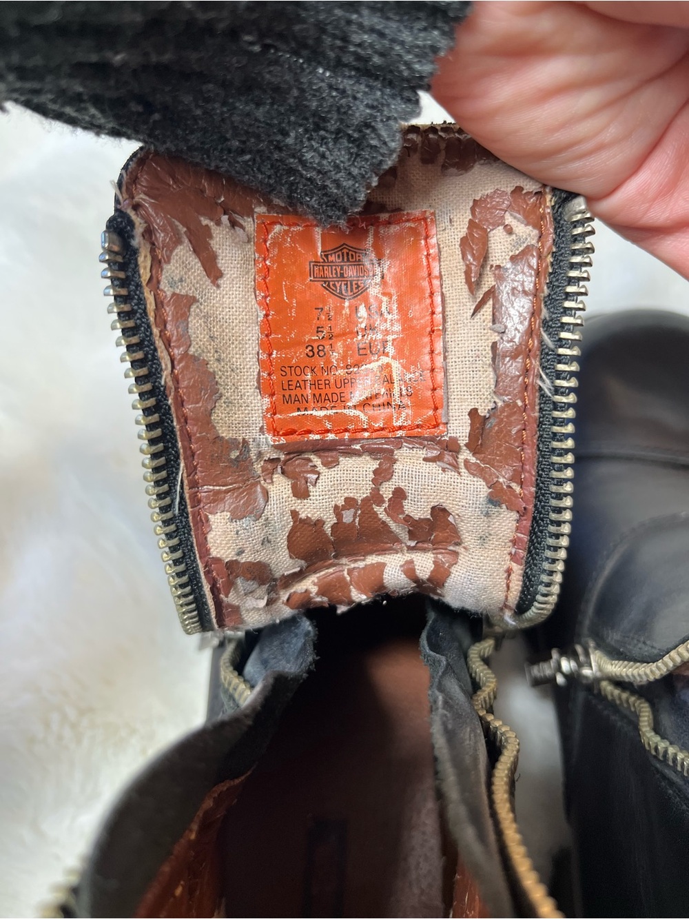 Authentic Vintage Harley Davidson Cynthia Chunky Platform Boots #82016 / Y2K Alt - Picture 7 of 9